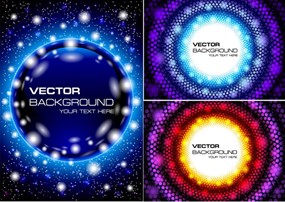 绚丽发光球体矢量图